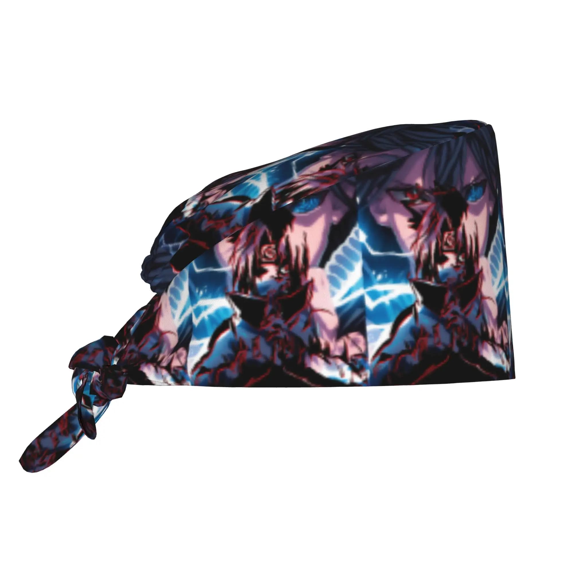 Cappello da Lavoro Traspirante Personalizzato U-Uchihaes Sasuke Japan Manga per Infermieri, Cappello Chirurgico, Cappello per Capelli da Infermiera, Cappello da Lavoro per Farmacia