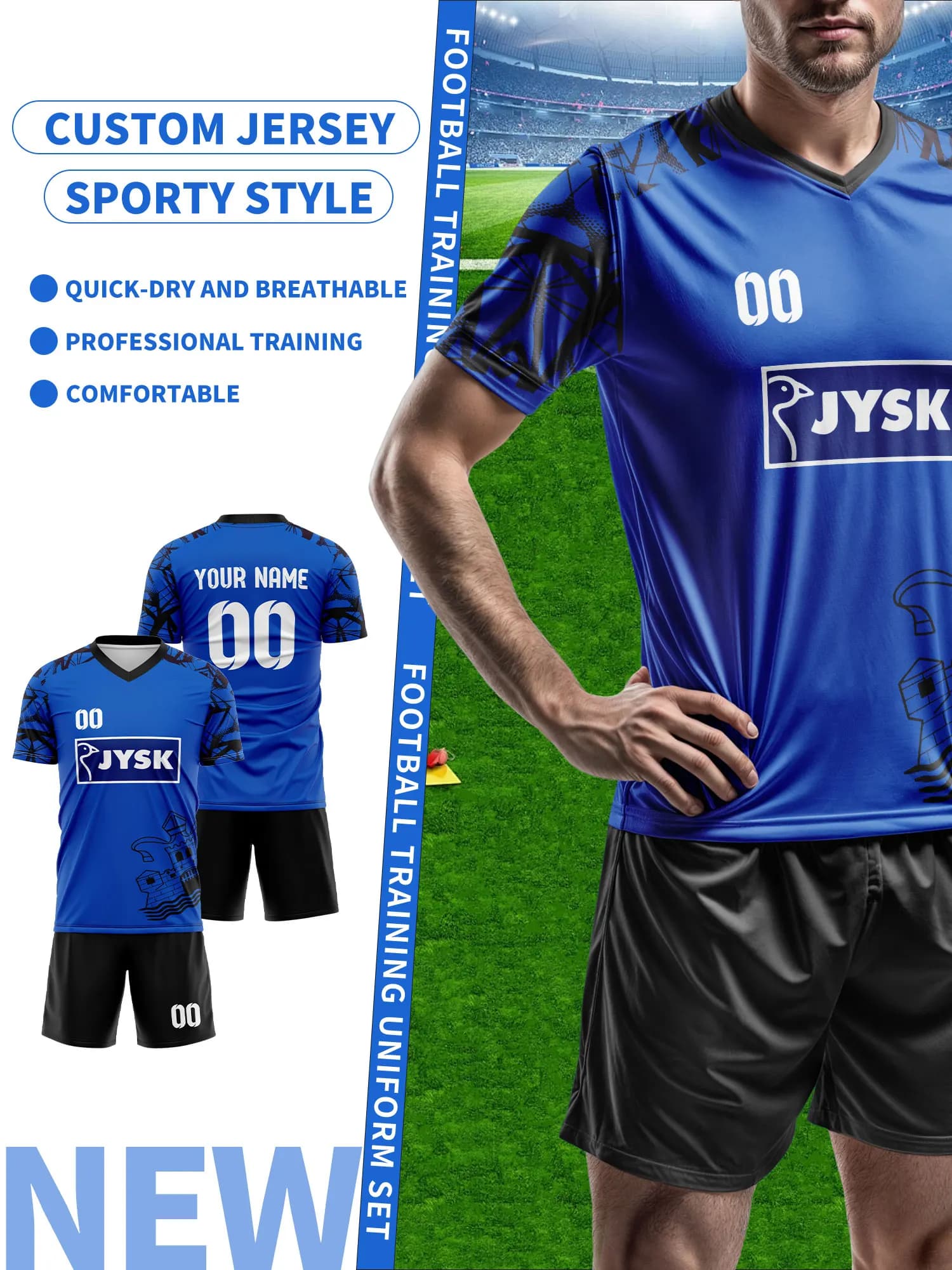 Maglia da calcio personalizzata, maglietta da calcio personalizzata con nome e numero, regalo divisa da calcio per la squadra, maglia da calcio per lo stadio