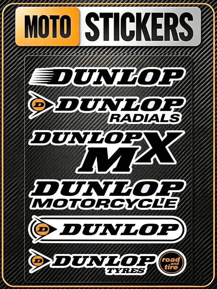 Adesivi Decorativi Riflettenti Impermeabili Multiuso FOR DUNLOP RACING per Auto, Bici, Casco, Tazza, Frigorifero