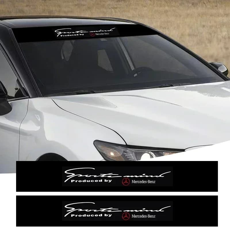 Adesivi decorativi per parabrezza anteriore auto per Mercedes Benz Amg W204 W213 W205 W211 W212 W176 W205 W203 Accessori
