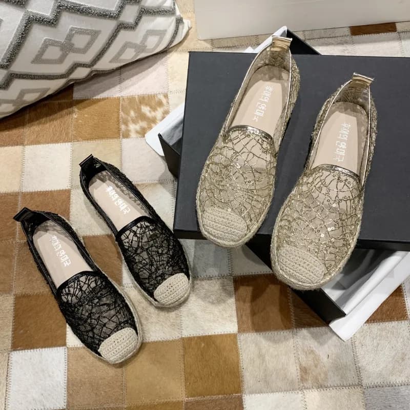Appartamento delle donne Scarpe Basse 2025 di Nuovo Modo Del Merletto Confortevole Tessuto A Mano Scarpe Da Pescatore Casual Scarpe Da Ginnastica Da Spiaggia Tenis De Mujer