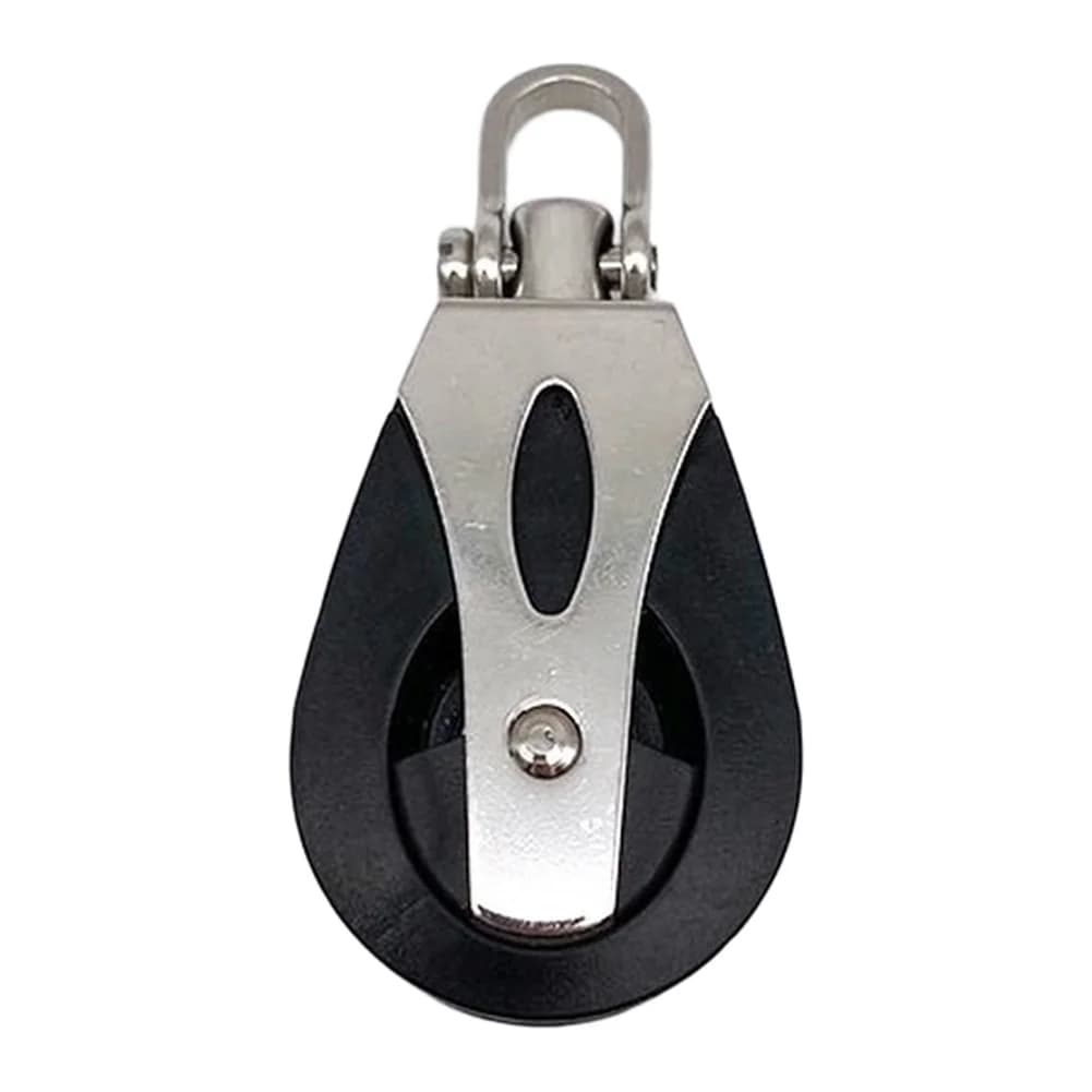 Stainless Steel and Nylon Single Pulley Rope Clamp for Pilates Equipment Marine Rigging Sailing Systems Fitness Applications