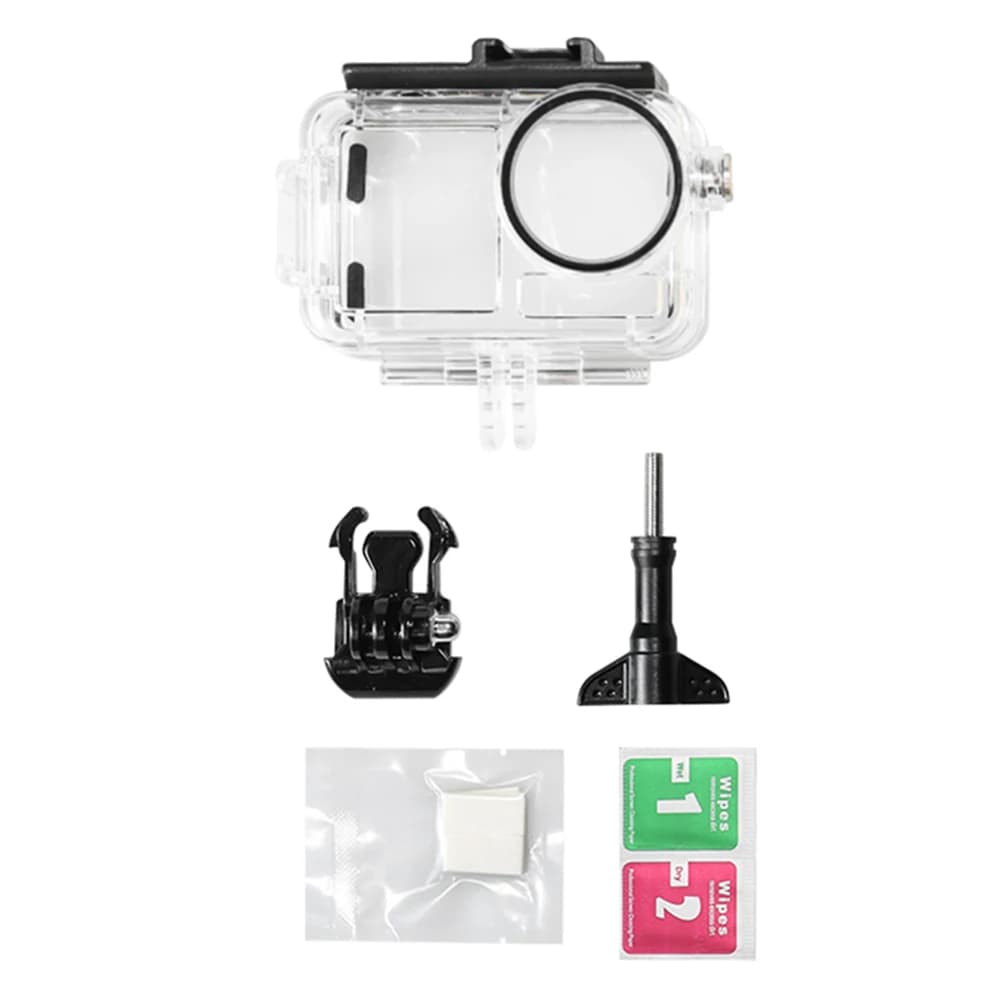 60M/196FT waterproof housing for DJI Osmo Action 5 Pro/4/3, waterproof cover for camera