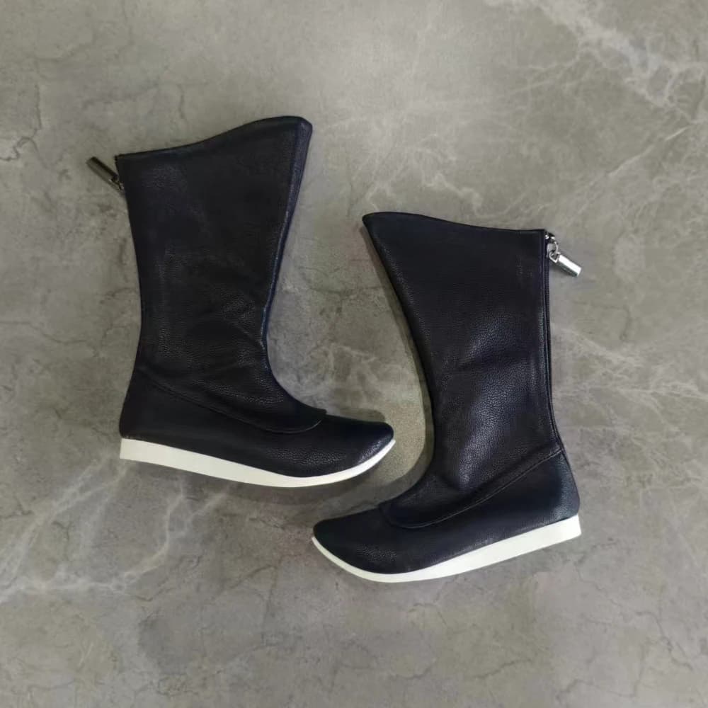 1/3 Doll's Shoes for 72/75cm Bjd Doll Ancient Style Upturned Boots Leather Faced Knight Boots Dress Up Doll Accessories, No Doll