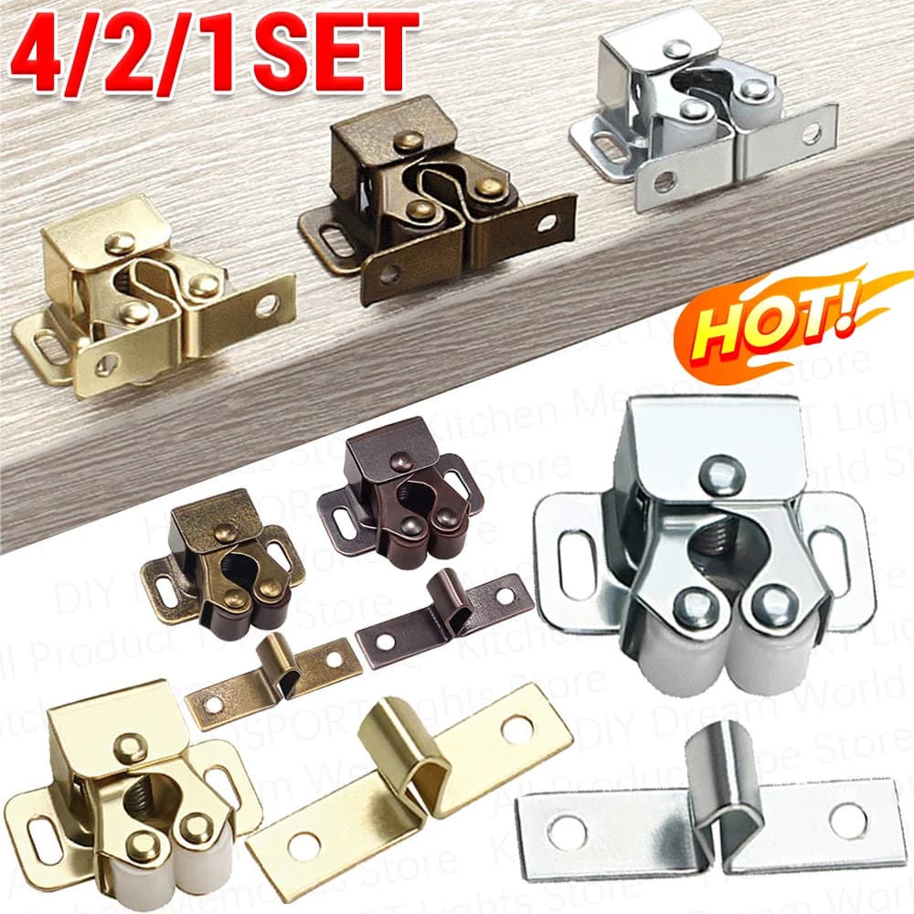 1-4PCS Guardaroba Porta Dell'armadio Pinze Cattura Magnete Porta Dell'armadio Touch Perline Tappi Buffer Serratura Dell'armadio Raccordi Hardware Acces