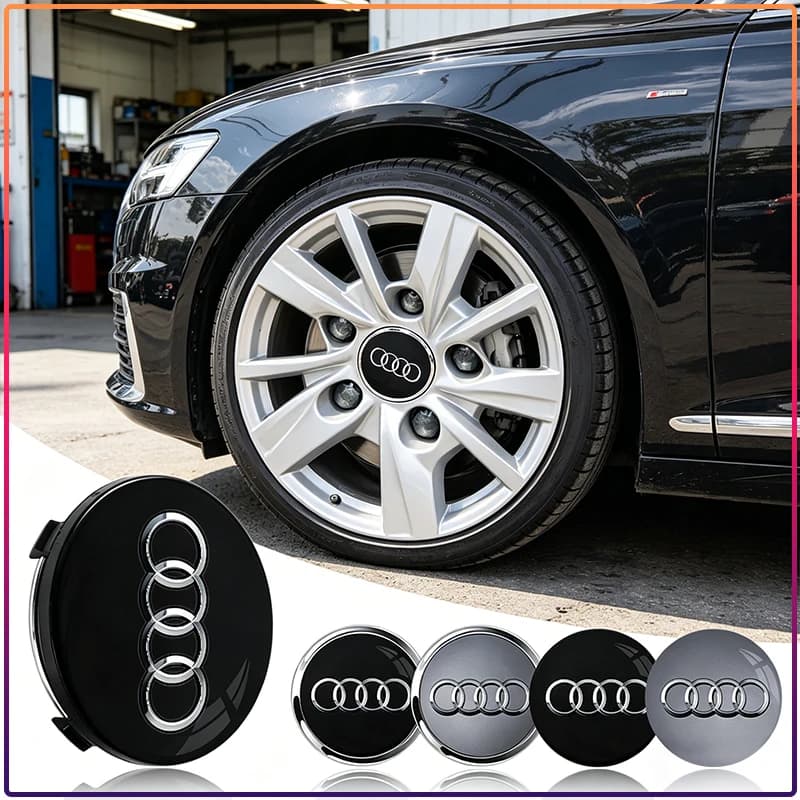 60/61/68/69mm Badge Car Wheel Center Hub Cap Covers Auto Rim Cover For Audi A8 A5 A6 C5 C6 C7 A7 A1 A3 A4 B5 B6 B7 Q3 Q5 Q7 TT
