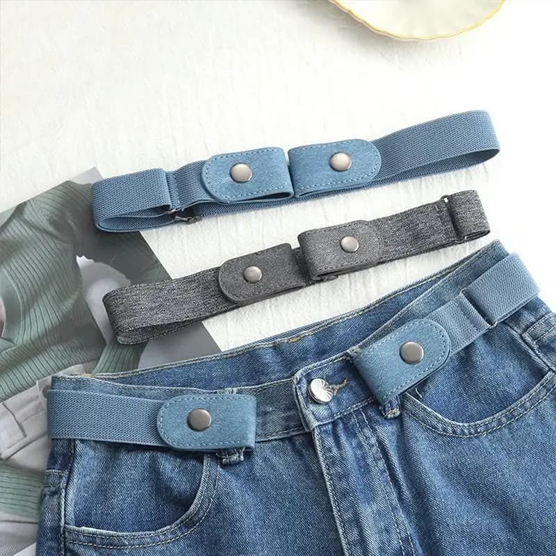 Adjustable Elastic Waist Band Invisible Belt Buckle-Free Belts For Women Men Jean Pants Dress No Buckle Easy To Wear