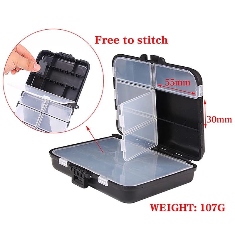 Nuove Scatole Porta Esche per la Pesca, Organizzatore Portatile a Doppio Lato per Ami e Esche, Mini Scatola Porta Esche Multiuso