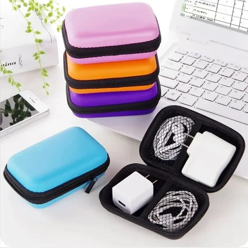 Borsa da viaggio multiuso con cerniera per auricolari e accessori elettronici - Custodia portatile per cavi e organizer da viaggio