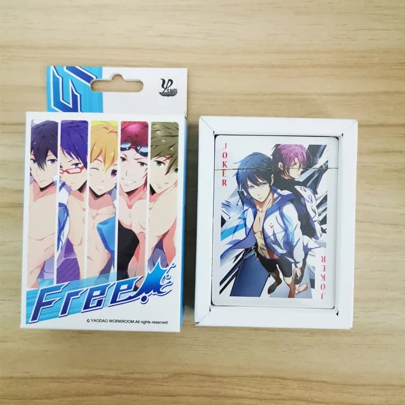 Giocattolo da poker anime da 54 pezzi gratuito! Nanase Haruka Tachibana Makoto Cosplay Carte da gioco da tavolo Regalo con copertina rigida con scatola