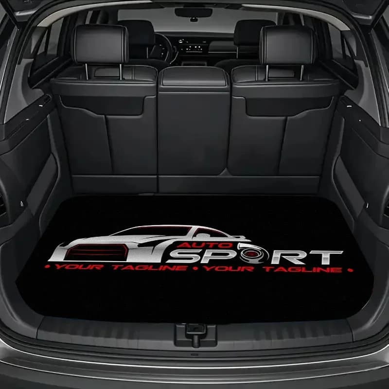 1pc Sports Car SPORT Style Design Car Trunk Mat - Suitable for Most Vehicles, Durable and Easy to Clean, Enhances Interior Space
