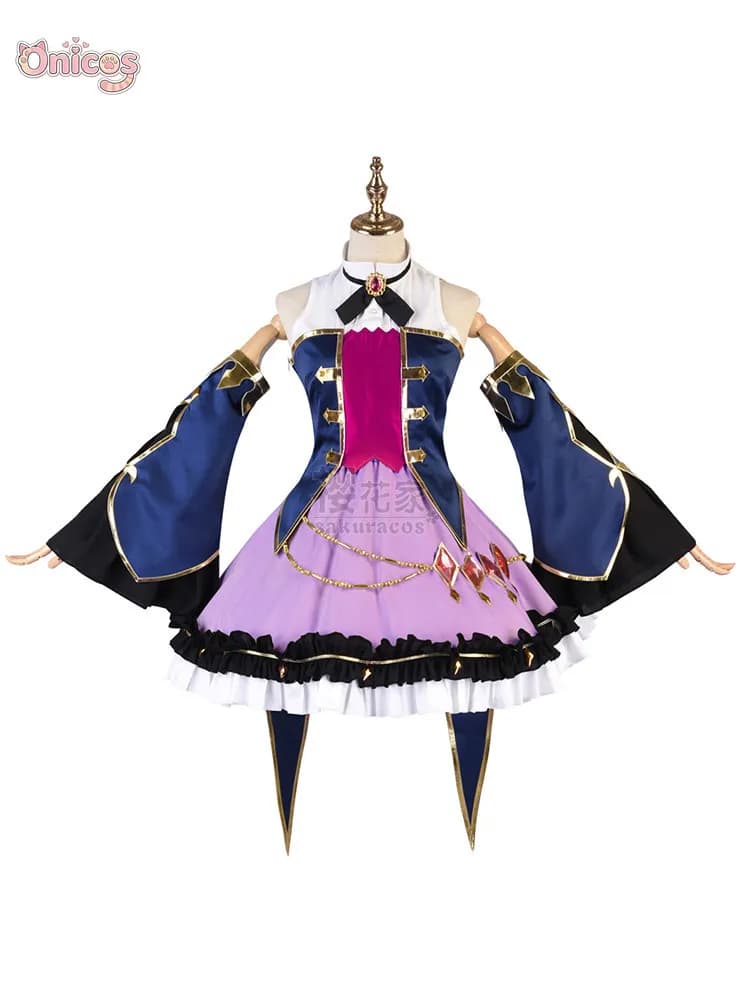 Princess Connect! Re:Dive Karyl Costume Cosplay Cat Magician Gonna corta gonfia multistrato Onicos