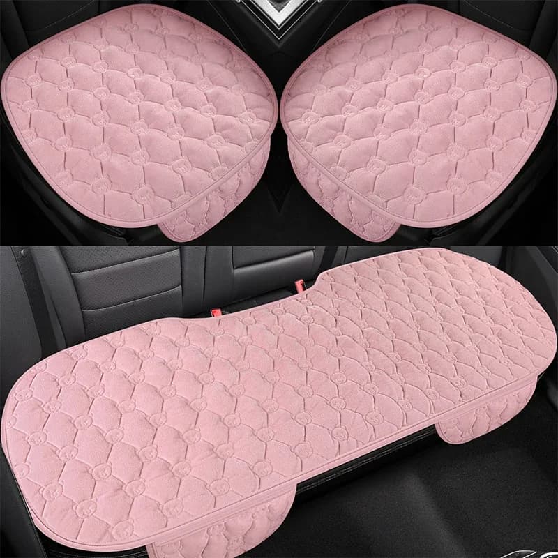 Short fleece car seat cushion: warm, comfortable and durable (front/poster seat cushion available, universal seat covers