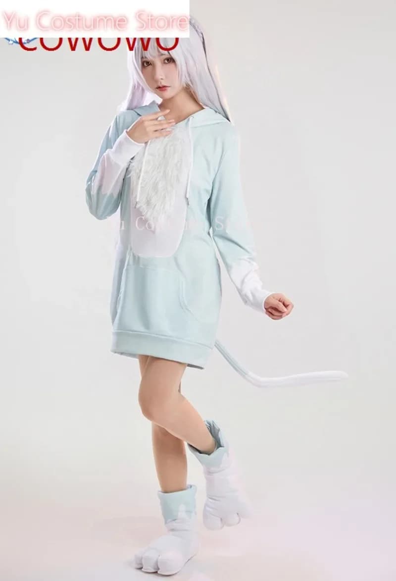 Re Life in un mondo diverso da zero Emilia Costume Cosplay Donna Emilia Puck Versione Abito carino Uniforme Cos Abbigliamento
