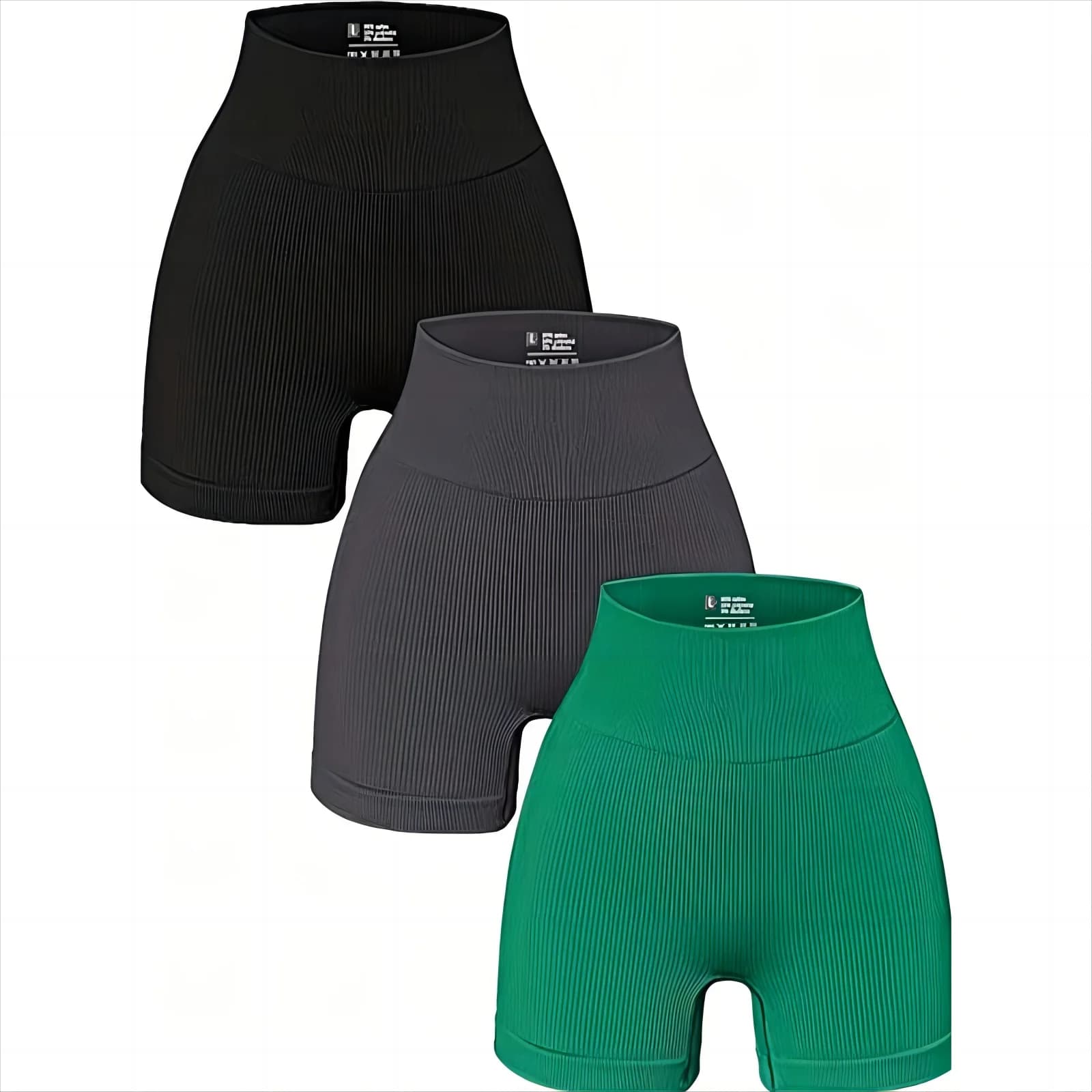 Women Yoga Shorts3 Piece Athletic Training Seamless Gym Leggings High Life
