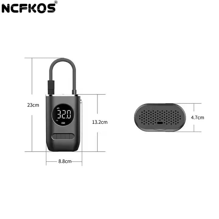 NCFKOS Mini compressore d'aria portatile per gonfiatore di pneumatici portatile per auto Pompa d'aria ricaricabile per gonfiatore automatico di pneumatici per bici