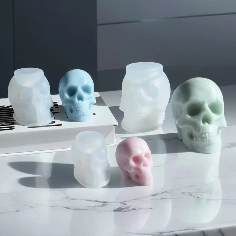 Stampo per decorazione di Halloween Stampo per candele di Halloween Versatile stampo per candele con teschio di Halloween Rilascio facile Non deformazione per riutilizzabile