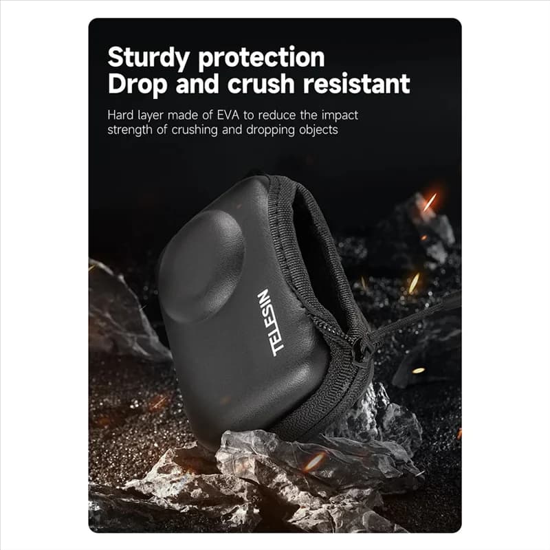 TELESIN Mini Protective Case for Action 3 Transport Case Spare accessories for action camera