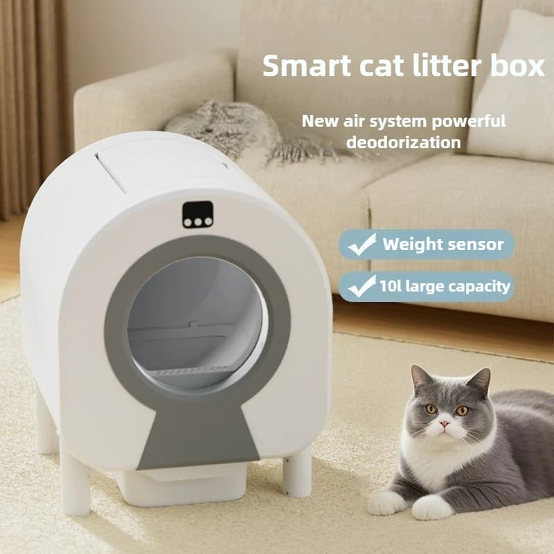 Lettiera per gatti intelligente Scatola per sabbia per gatti fresca d'aria Grande pulizia con un clic Toilette per gatti Grandi lettiere per gatti Gattini Scatole per lettiere per gatti Toilette per gattini