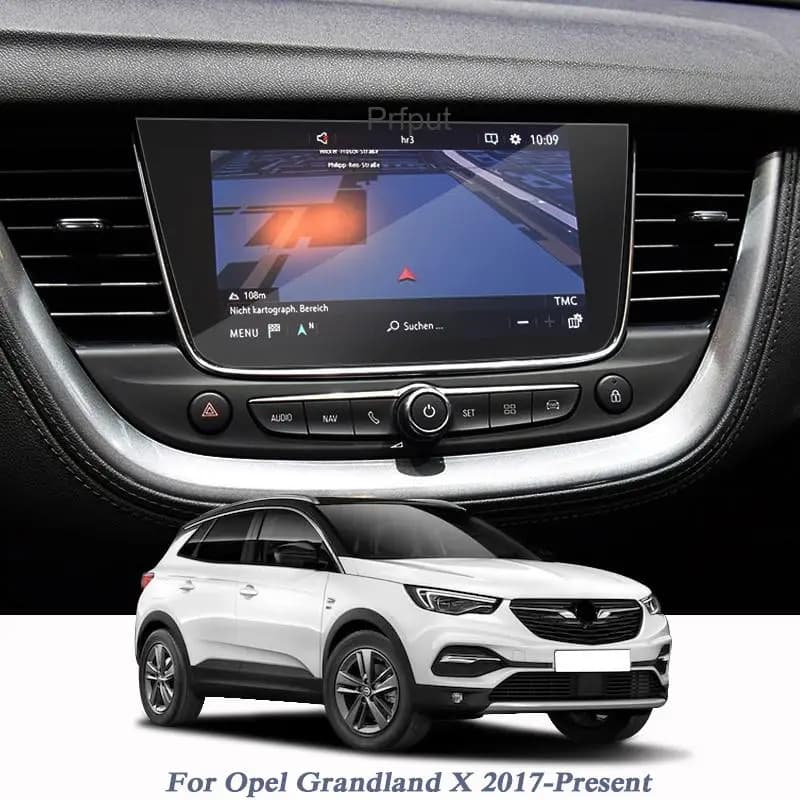 Adesivo per pellicola protettiva in vetro temperato per Opel Grandland X 2017 2018 2019 2020 Controllo navigazione GPS da 8 pollici dello schermo LCD