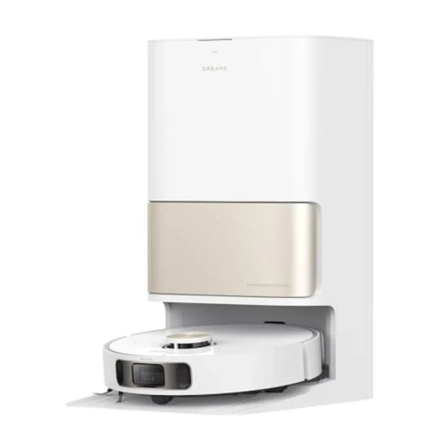 Robot aspirapolvere e lavapavimenti combinato per uso domestico, corpo in plastica ABS, colore nero, aspirazione 7000Pa + lavaggio con acqua calda a 136°F con funzione autopulente