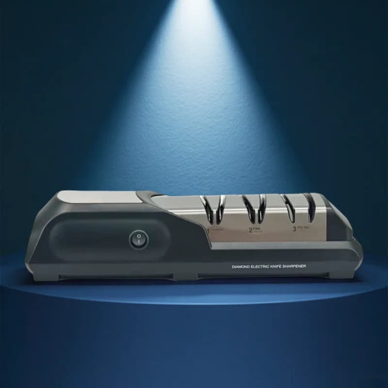 3-Stage Automatic Electric Knife Sharpener HIAMEA, High Speed Quick Sharpening Whetstone, Portable Kitchen & Commercial Cutting