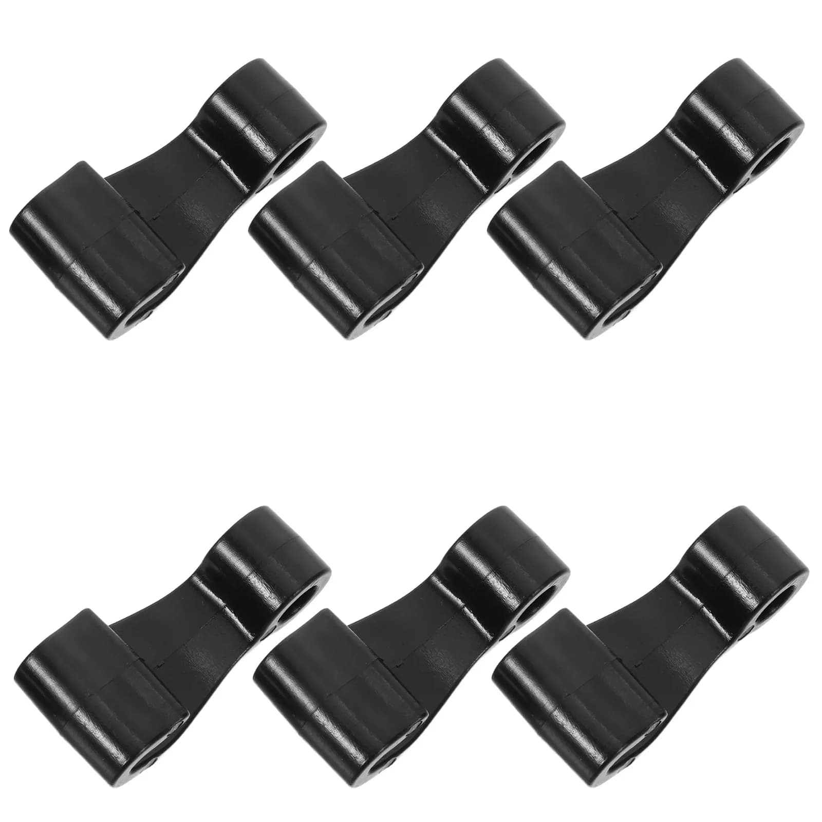 6 Pezzi Ganci a J in Plastica per Kayak, Clip di Fissaggio per Canoa, Paddle Board, Sport Acquatici all'Aperto, Gancio di Ancoraggio per Kayak con Elastico di Sicurezza