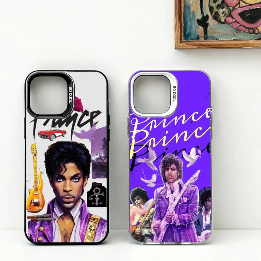 Hot Singer P-Prince Rogers Nelson Phone Case For iPhone 17,16,15,14,13,12 Plus,Pro Max,XS,Colorful Silver Phone case Funda Cover