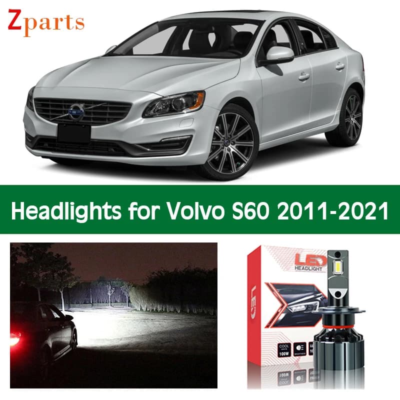 1 paio di fari a LED per auto per Volvo S60 2011 - 2021 Canbus lampada per fari lampadine a fascio basso illuminazione accessori per luci parti