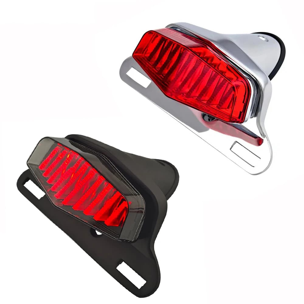 Fanale posteriore a LED Fanale posteriore per moto Lampada posteriore Luce di stop per Harley Bikes Cafe Racer Bobber Chopper con lampada targa