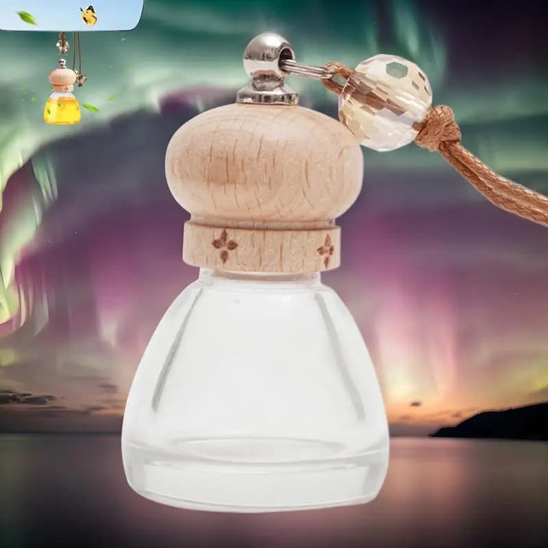 nuovo 1 pz 8 ml Deodorante per auto Clip di profumo Bottiglia di vetro vuota Fragranza Ornamento Presa di sfiato Diffusore Vuoto Olio essenziale di vetro
