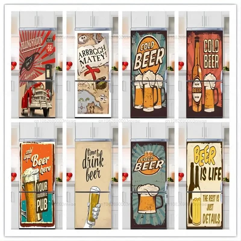Personalized refrigerator sticker, home decoration, room decoration sticker, wall painting, PVC waterproof and oil proof sticker