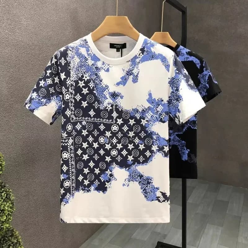 Nuova T-shirt Polo Estiva da Uomo con Cappuccio e Maniche Corte, Slim Fit, Girocollo, di Design, Trendy, Casual, Stile Coreano per Studenti