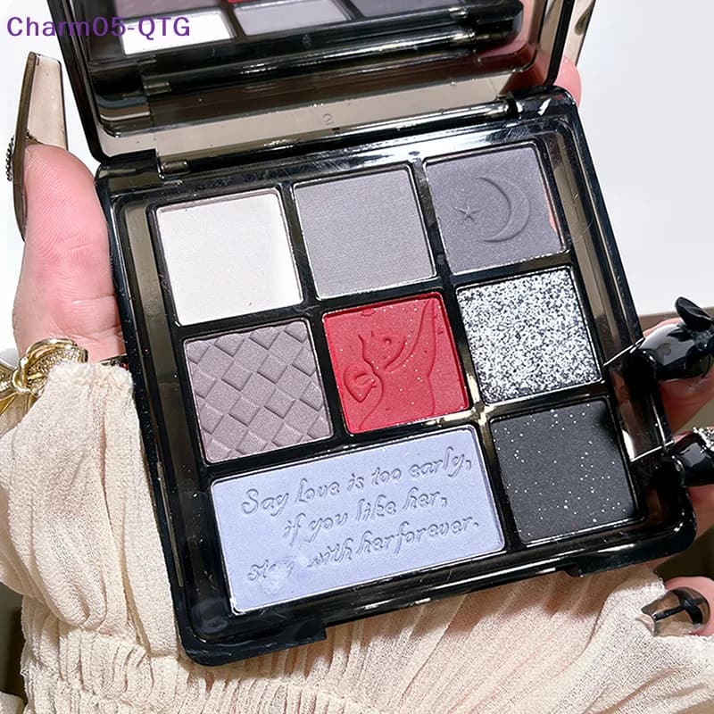 Cemento Grigio Nero Ombretto Tavolozze Trucco Occhi Glitter Contorno Pigmenti Tavolozze Perlato Shimmer Moda Ombra Coreana Trucco