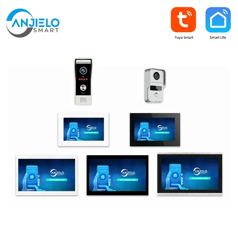 Aggiungi o sostituire il tuo campanello e il monitor Tuya Smart 1080P Touch screen a colori da 7 pollici e 10 pollici Wifi Videocitofono Campanello Monitor