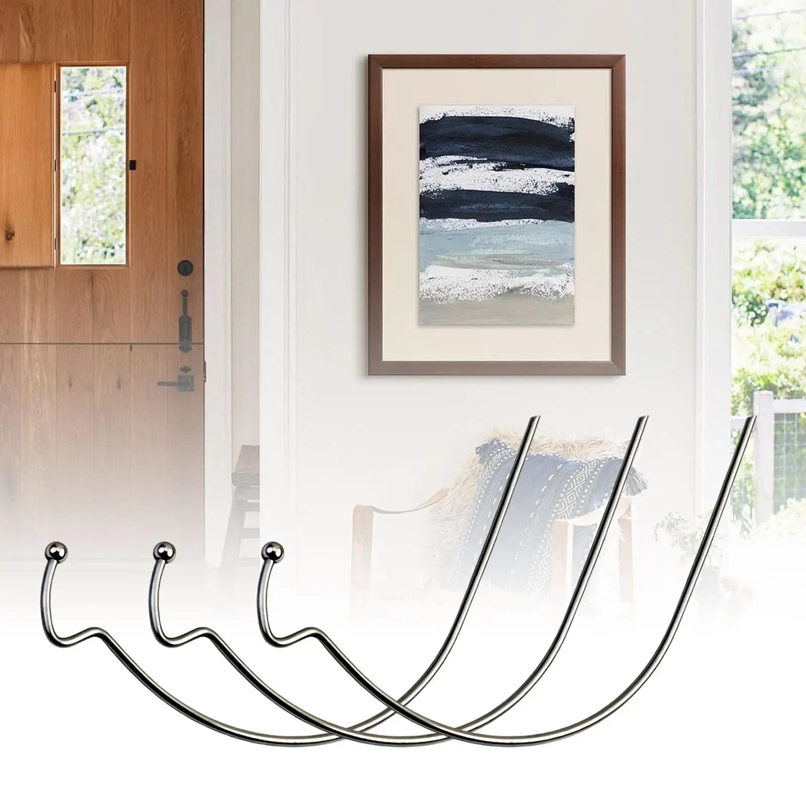 Drywall Hooks 50 Pieces Plaster Picture Frame Hooks Heavy Duty Wall Hangers For Home Office Apartment Living Room Bedroom