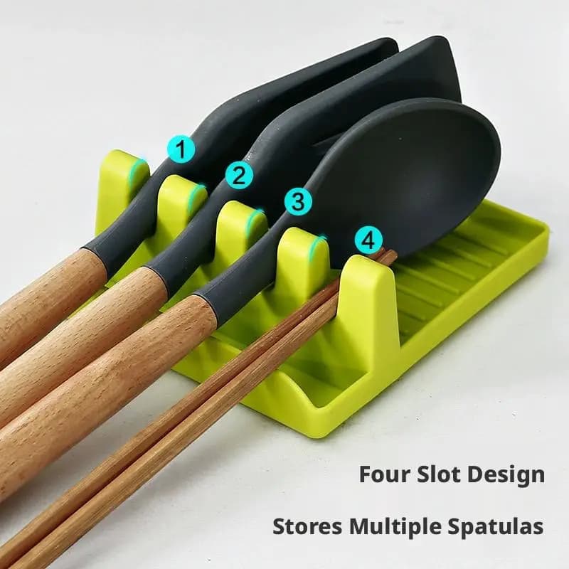 1PC Kitchen Spatula Rack Pot Lid Rack Shelves Countertop Shovel Spoon Shelf Soup Spoon Pad Put Soup Spoon Chopsticks Holder