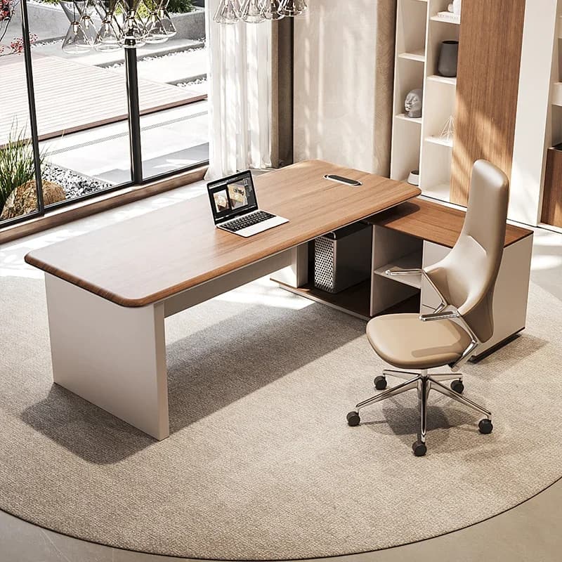Scrivania per Computer di Lusso Moderna 160 180 200 220 240 260 Cm, Scrivania Regolabile, Tavolo da Gaming Pieghevole, Tavolo da Ufficio, Arredamento per Ufficio