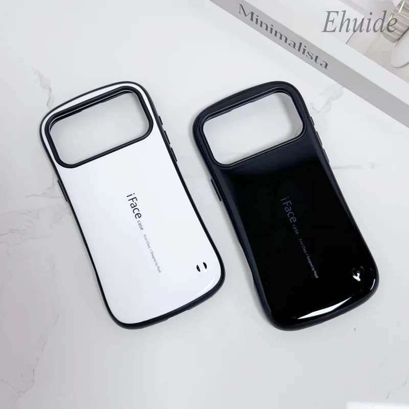Custodia iFace per iPhone 17 Pro Max 15 16 Plus 17 Air Classic liscia lucida antiurto copertura posteriore in plastica rigida di lusso Coque