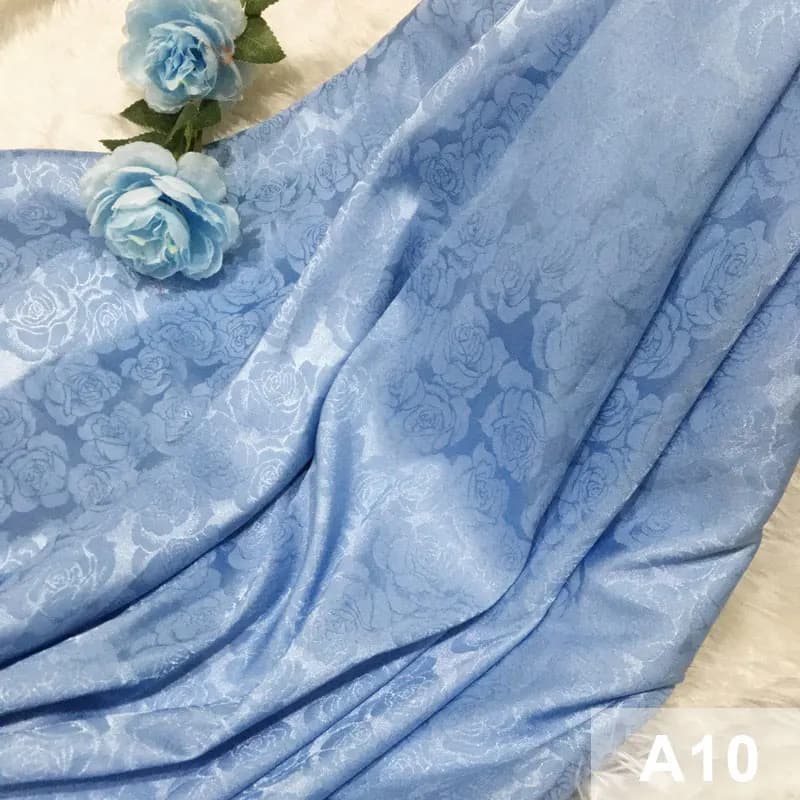 1/2/3M Jacquard Satin Fabric Floral Brocade Silky Charmeuse Damask Fabric DIY Spring Summer Clothes Cheongsam Dress Sewing Cloth