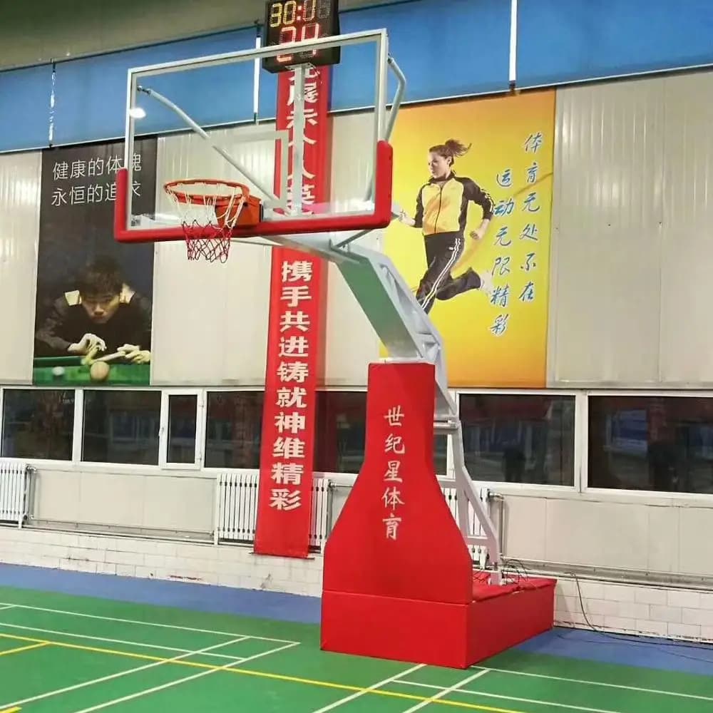 Dezhou Century Star Electric-Hydraulic Portable Basketball Hoop Stand Indoor Moveable Basketballs Goal Stand