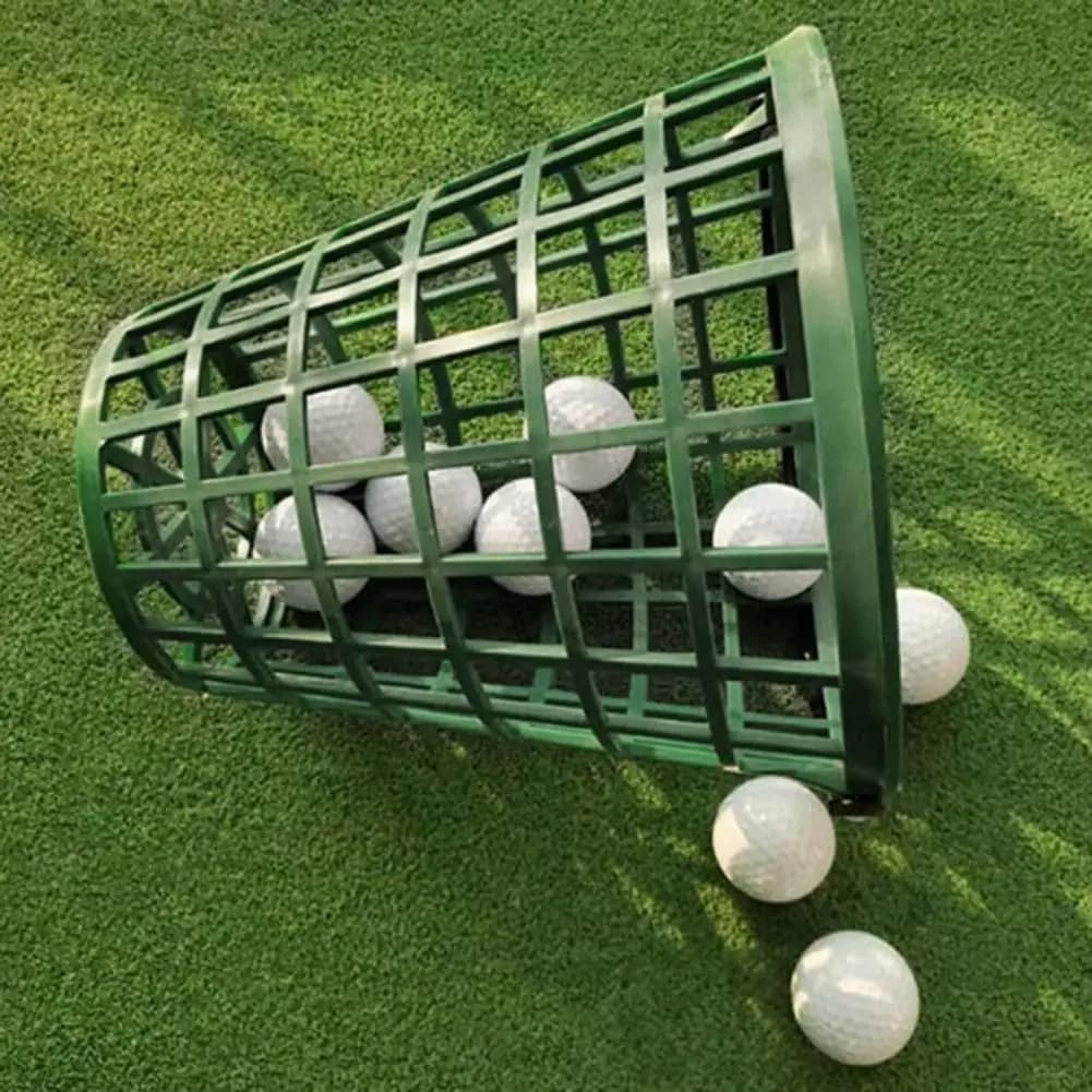 Cestino per palline da golf Cestino per palline da golf in plastica Secchio per palline da golf durevole ad alta capacità con manico per esterni per palline