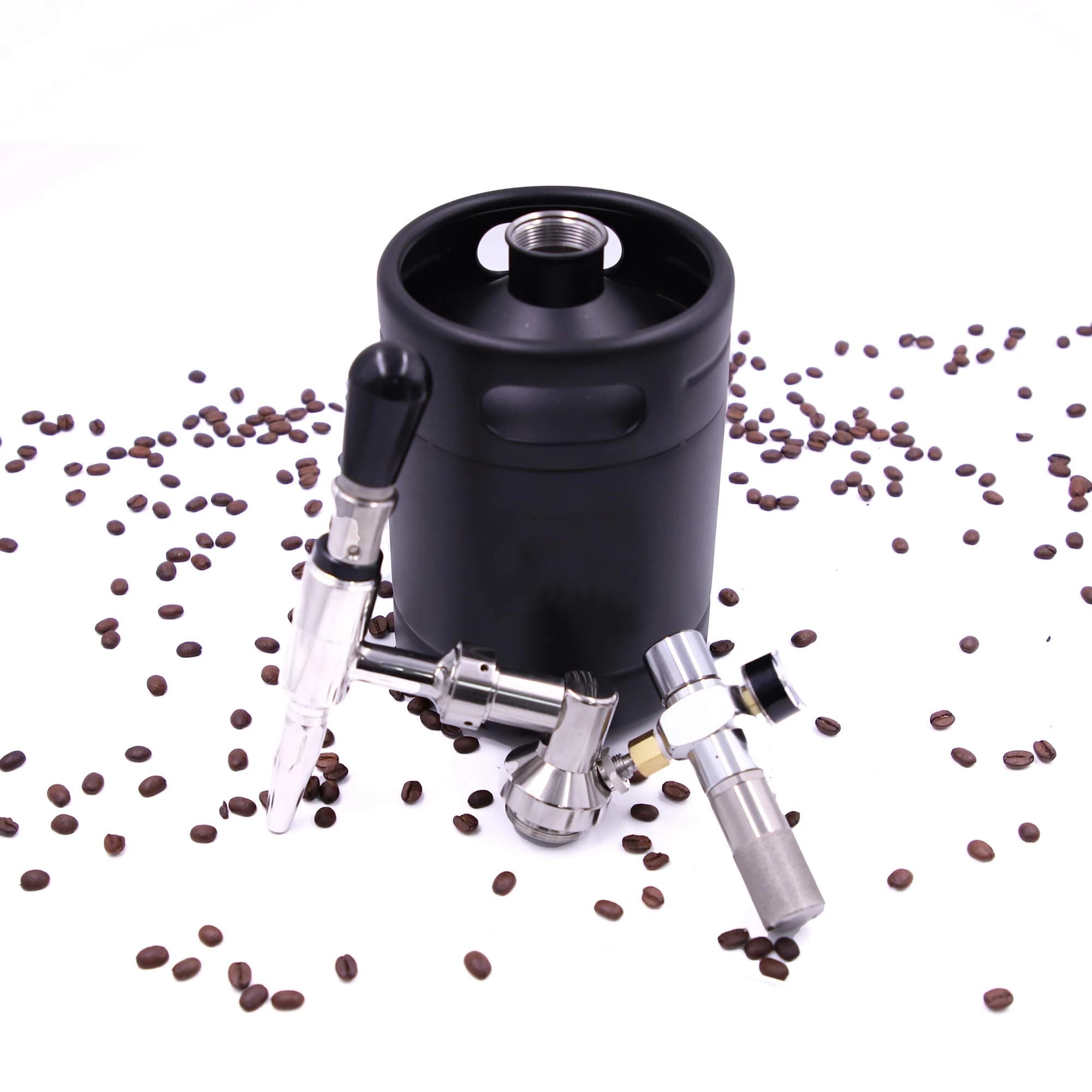 Logo personalizzato di vendita caldo 64 once Nitro Cold Brew Coffee Maker Home Fold con valvola di sicurezza in acciaio inossidabile Manometro