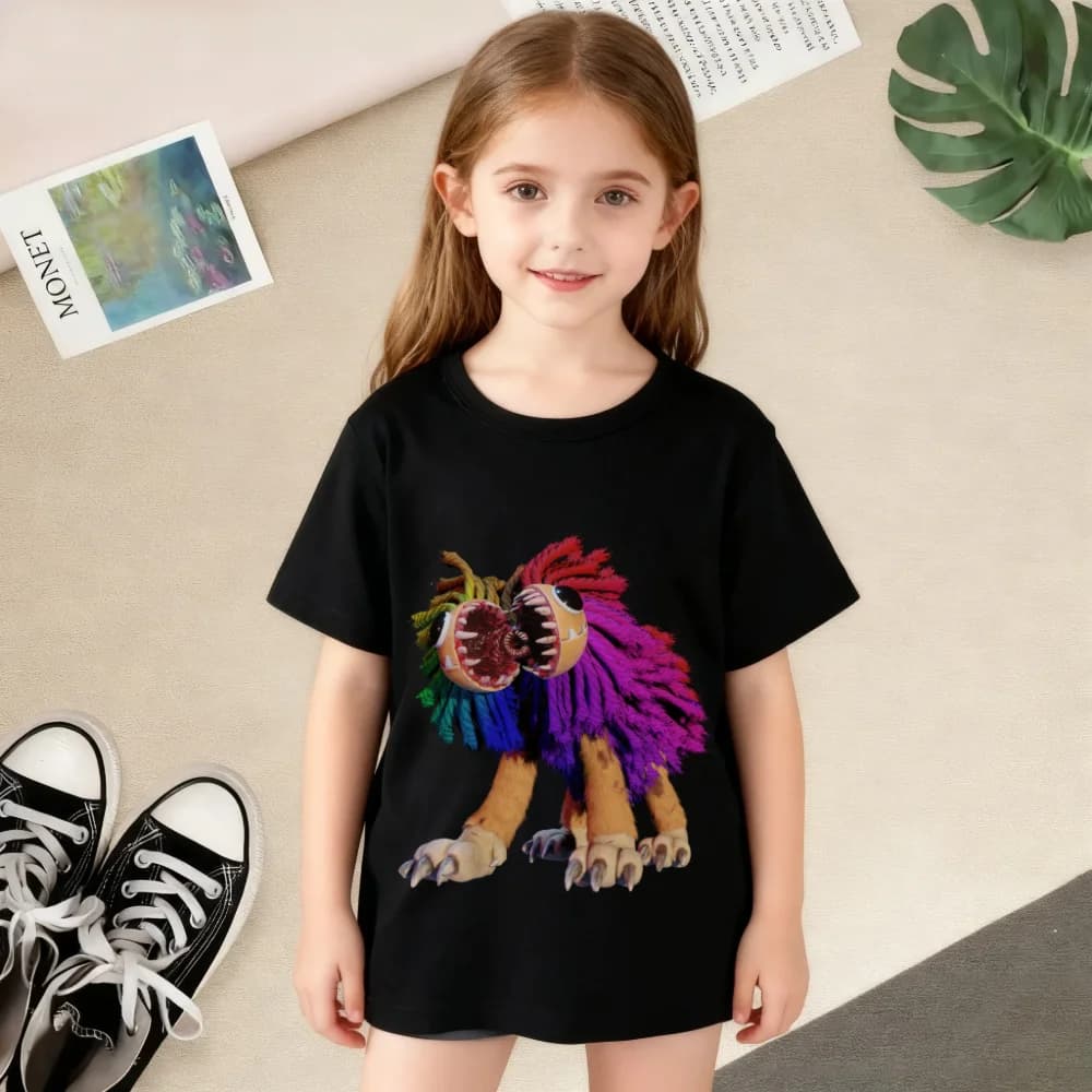 Playtime Doey Doughman Poppy T-shirt da uomo in puro cotone, maglietta creativa con scollo rotondo, t-shirt Poppys, abbigliamento a maniche corte con stampa