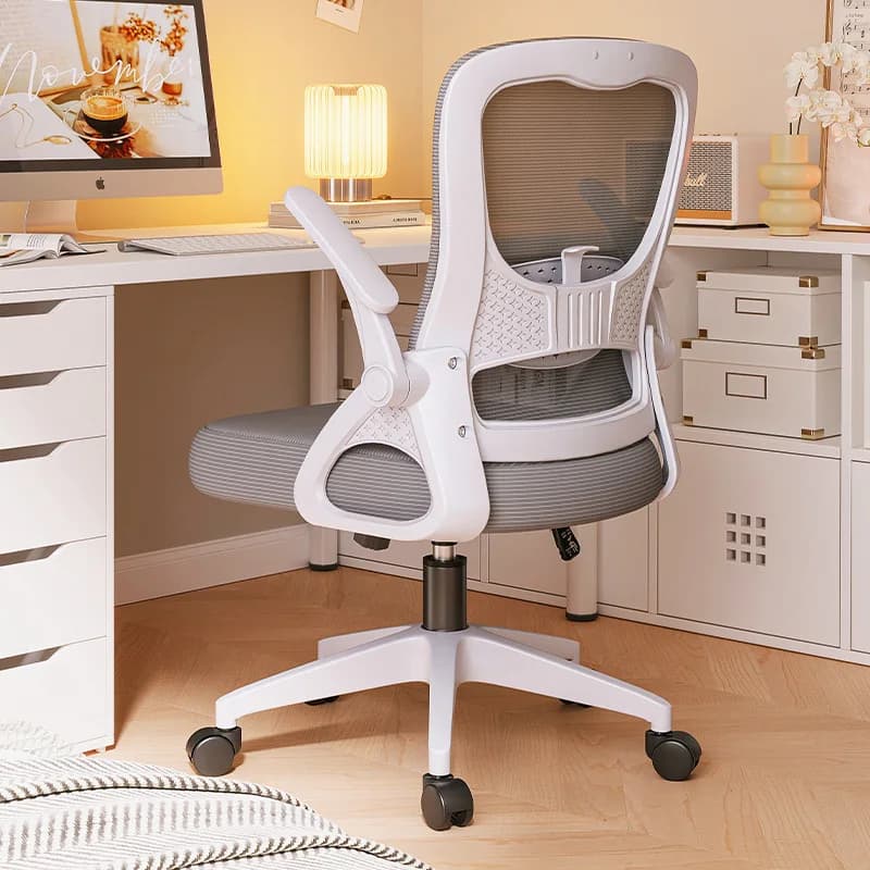 Sedia da ufficio ergonomica, comoda e traspirante con schienale in rete, sedia da computer con cuscino spesso 7 cm per stare seduti a lungo