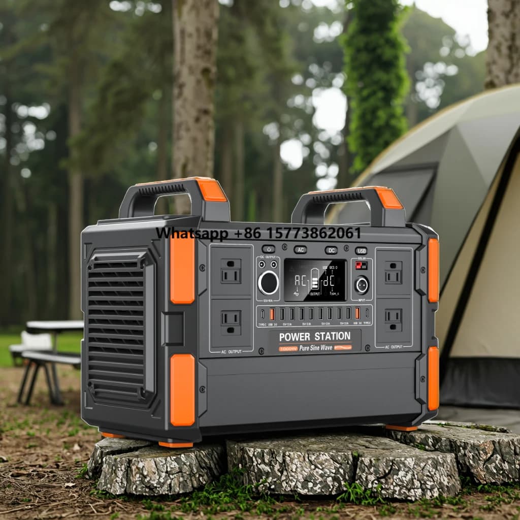 Centrale Elettrica Portatile da Esterno 200W-2500W, Power Bank Solare LiFePO4, Avviatore d'Emergenza, Torcia, Telecomando, Accendisigari