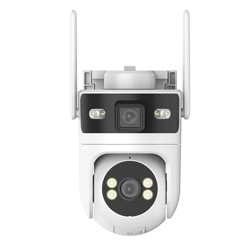 A42T-TUYA Telecamera di Sicurezza Intercom Bidirezionale 6MP 2 in 1 Smart 3MP+3MP WIFI con Rilevamento AI e Visione Notturna a Colori CCTV Spina EU