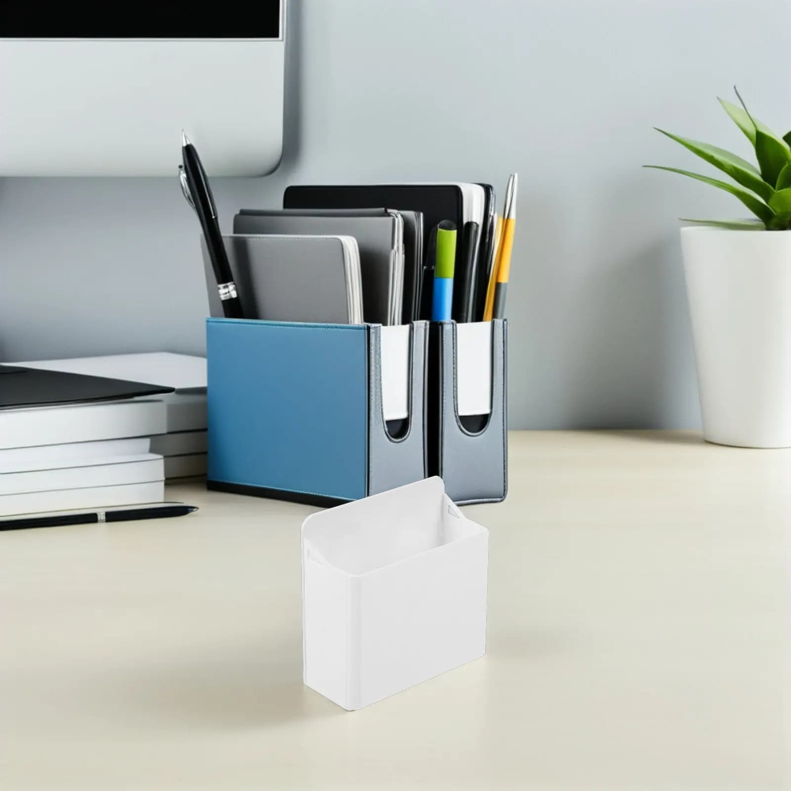 Set of 3 Suction cup holder, Organizer for Lavagna, Stable Design, Pennarelli Box for Surfaces Lisce in Glass and Tiles, for Office