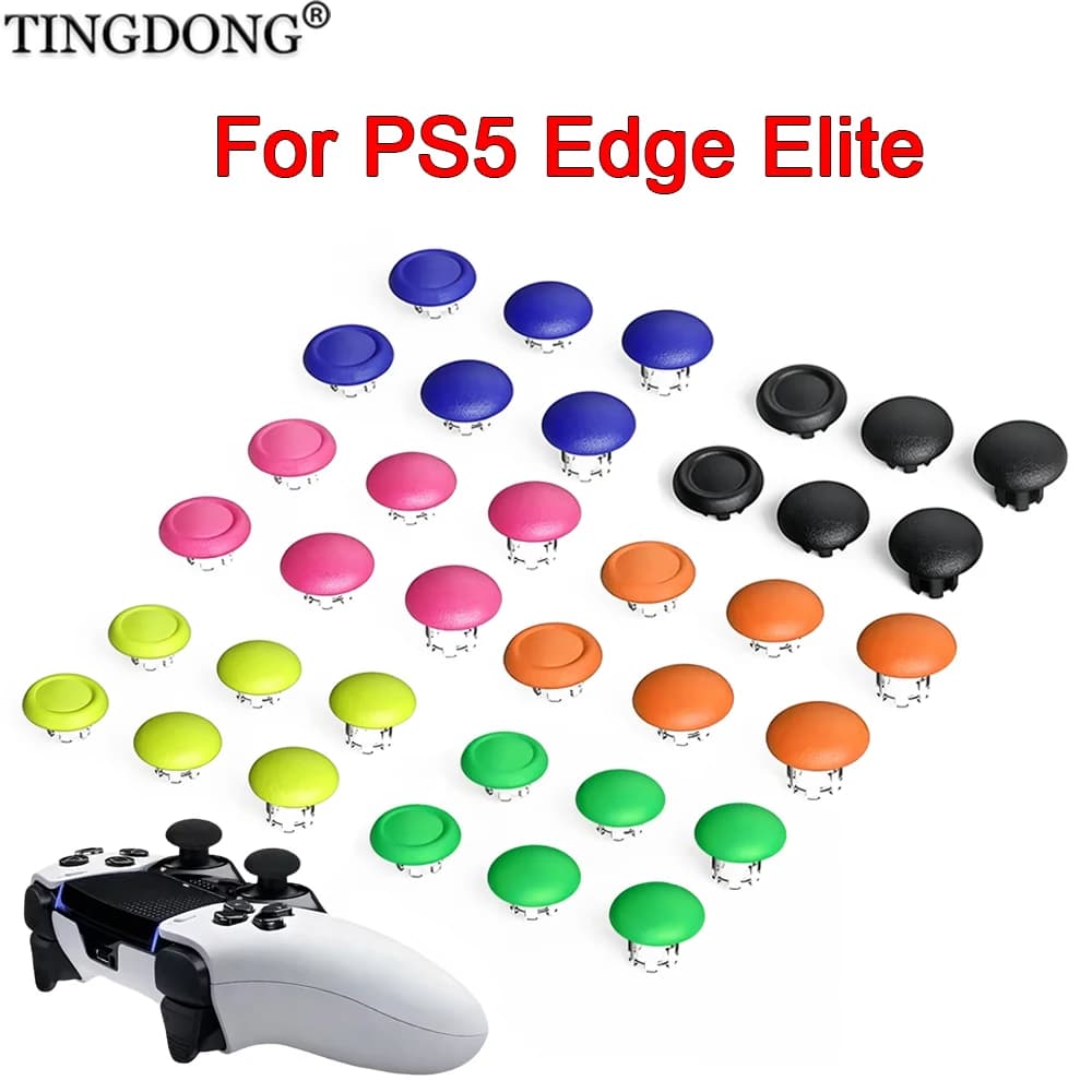 6 in 1 Kit Fai-da-te di Copri-Grip per Thumb Stick e Cappucci per Pulsanti per PS5 Edge Elite, Cappello a Fungo per Joystick 3D Gamepad, Accessori per PS5 Elite