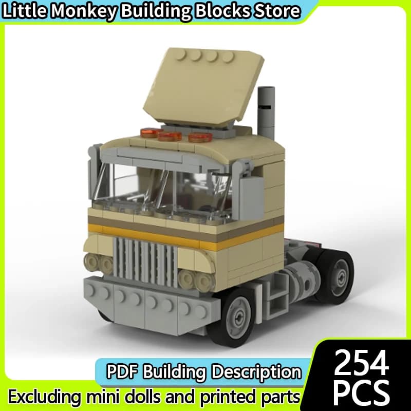 City Car Model MOC Building Bricks Classic City Cabover Truck Modular Technology Children Holiday Gifts Assemble Toys Suit